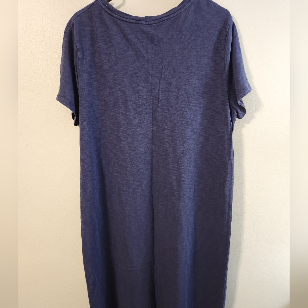 🦋 Women's Blue Moo-Moo Bed Shirt - Picture 2 of 4
